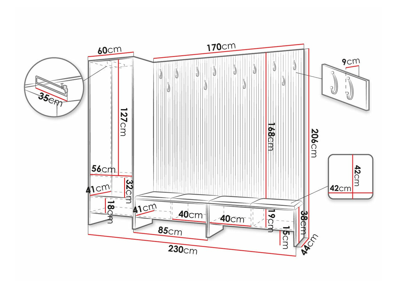 Entrésæt Hartford 484