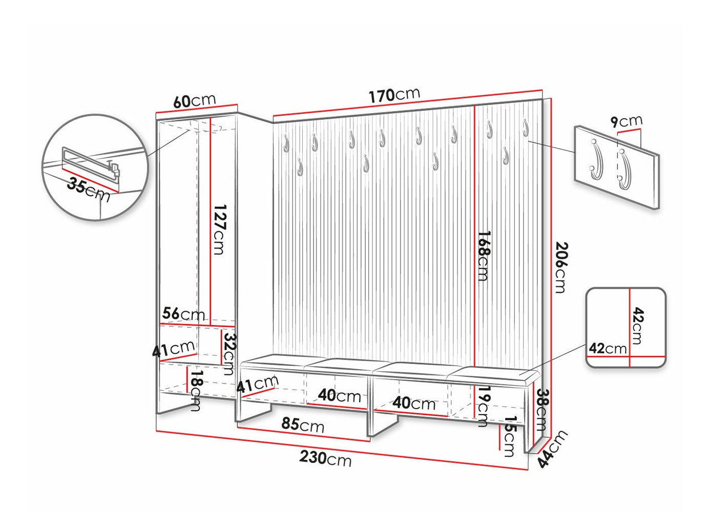 Entrésæt Hartford 484