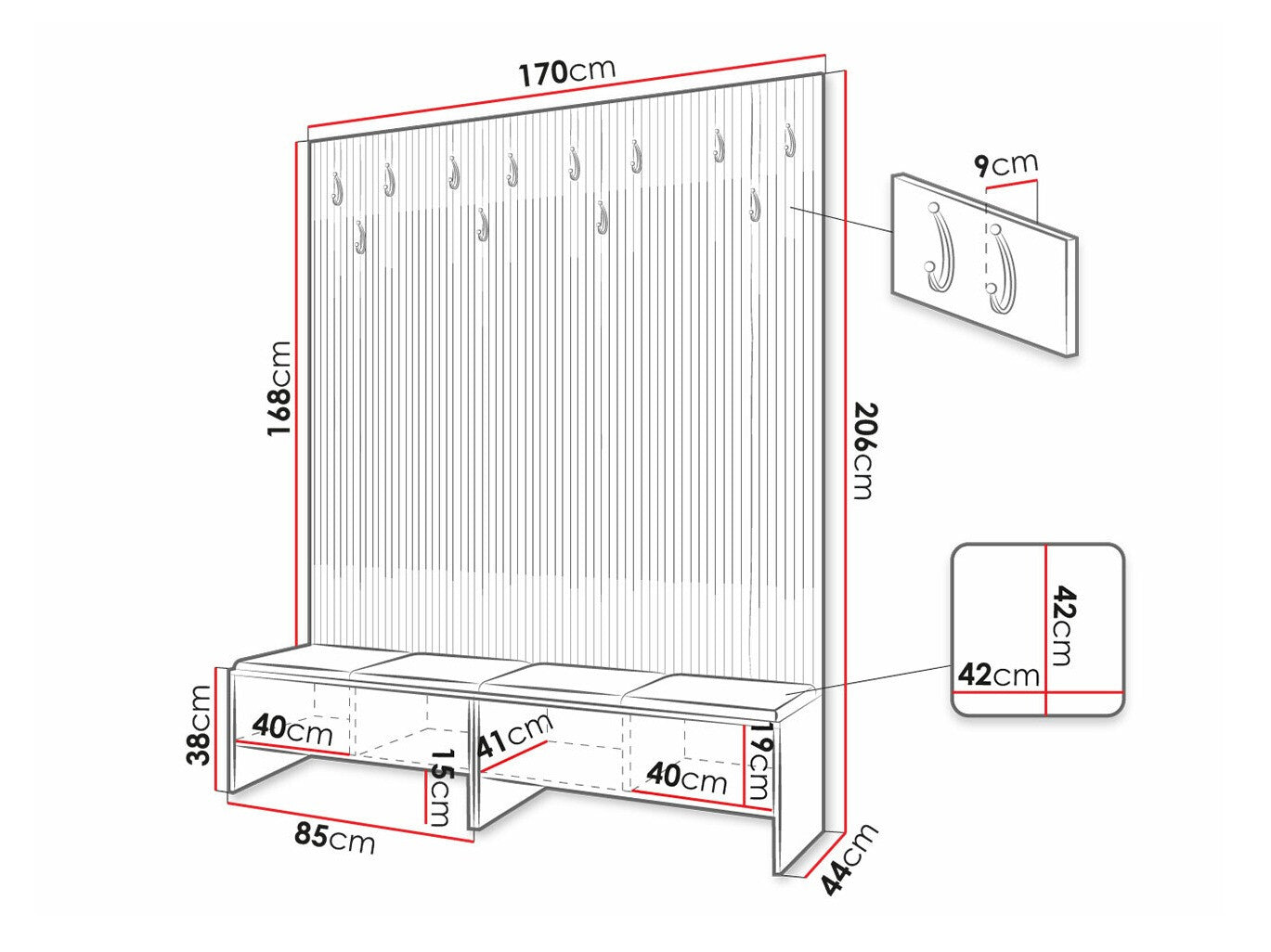 Entrésæt Hartford 485