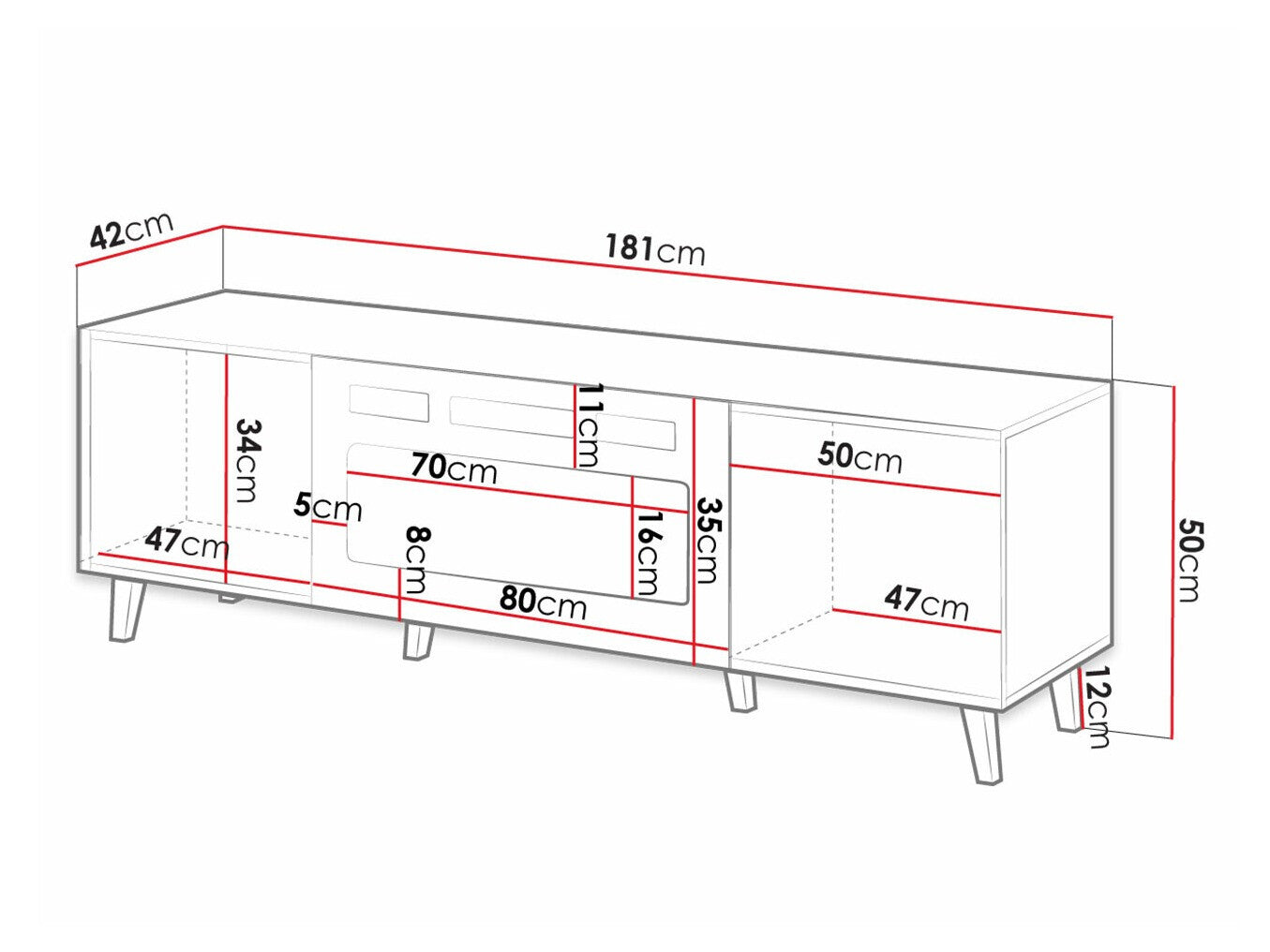 TV stand Charlotte H106