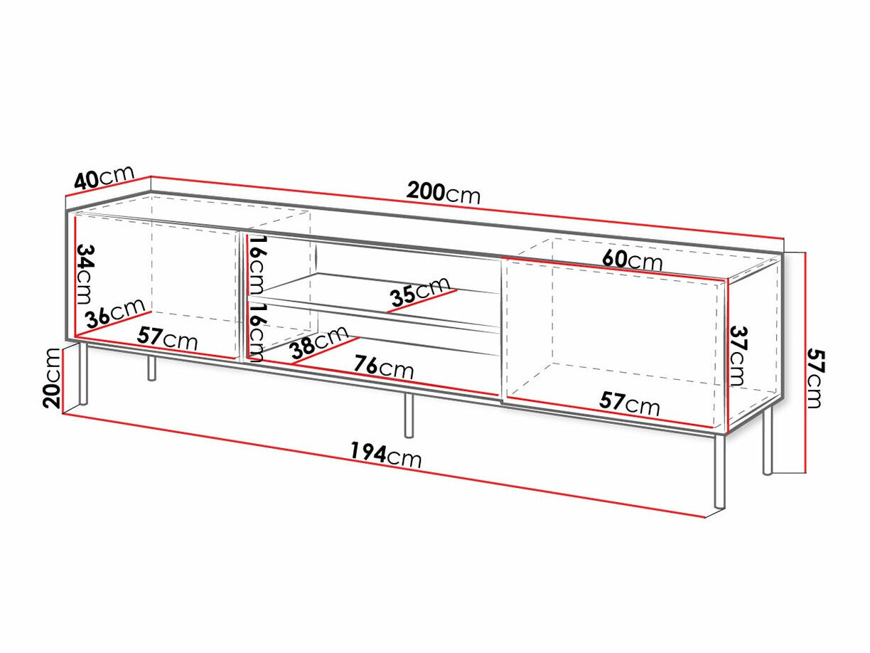 TV-bord Charlotte 163