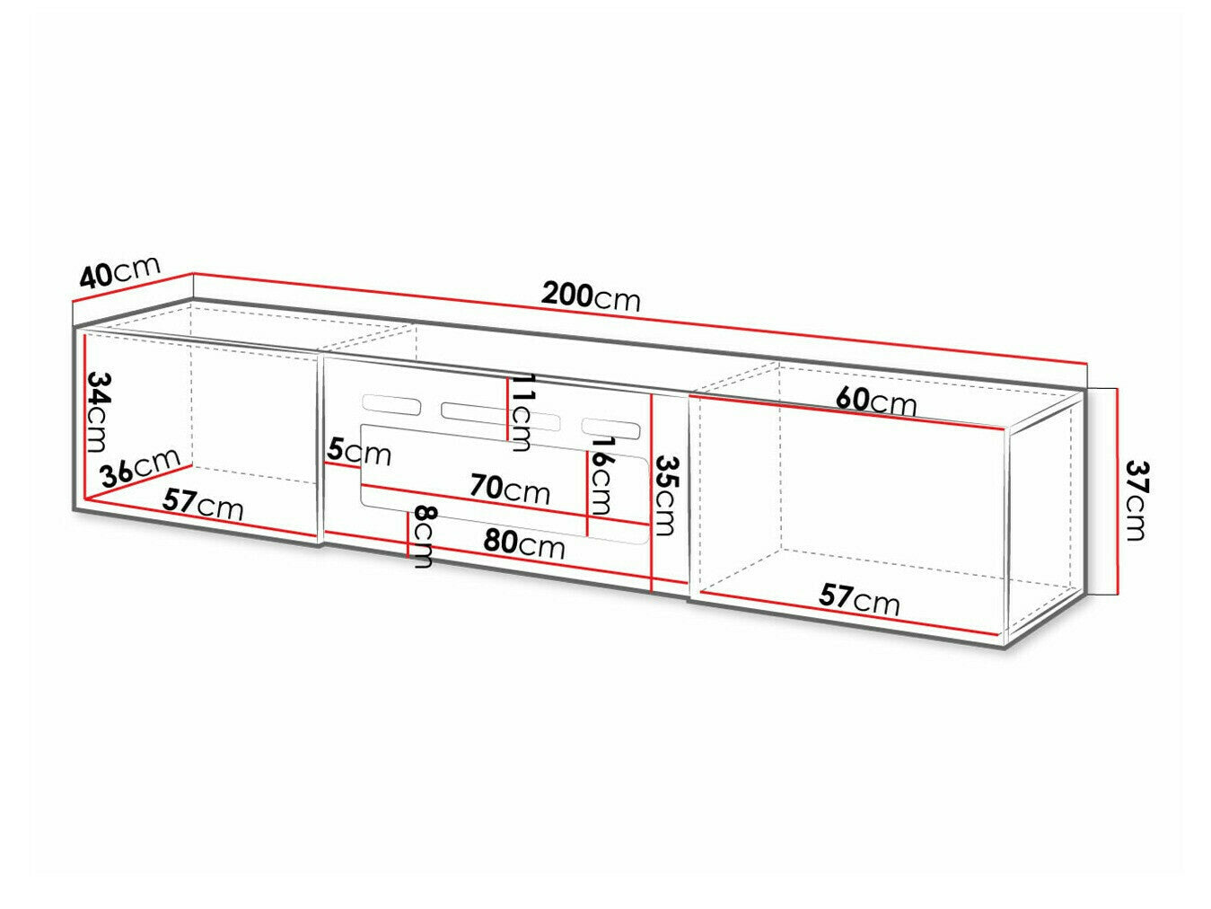 TV-bord Charlotte 162