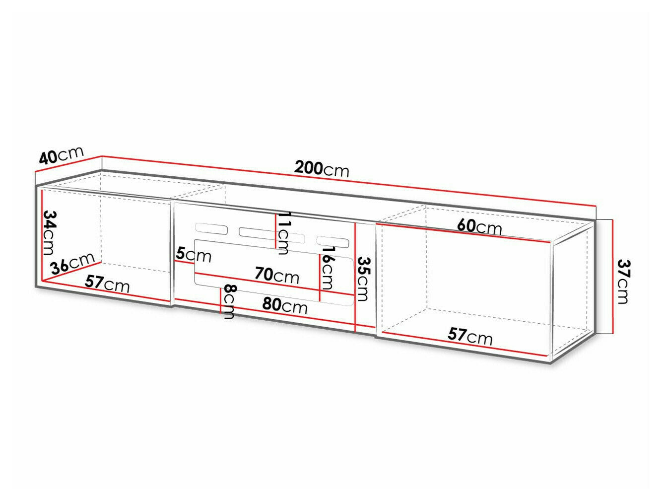 TV-bord Charlotte 162