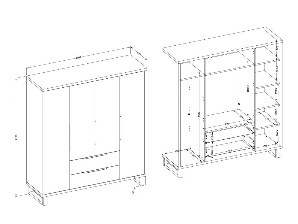 Garderobeskab Avicavu 115