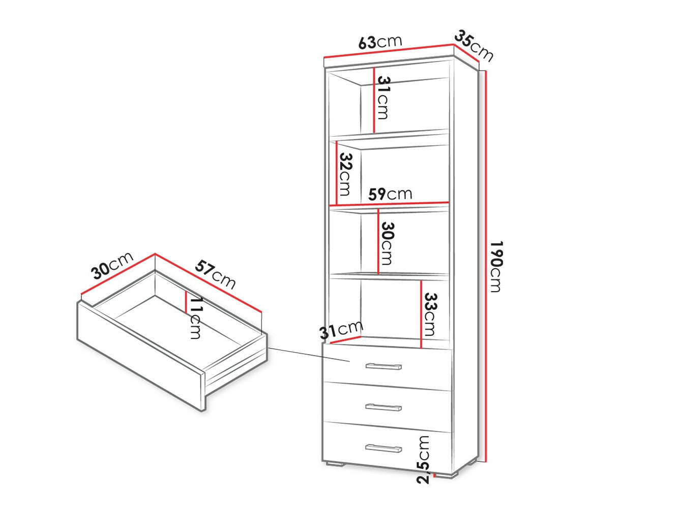 Bookcase Comfivo R102