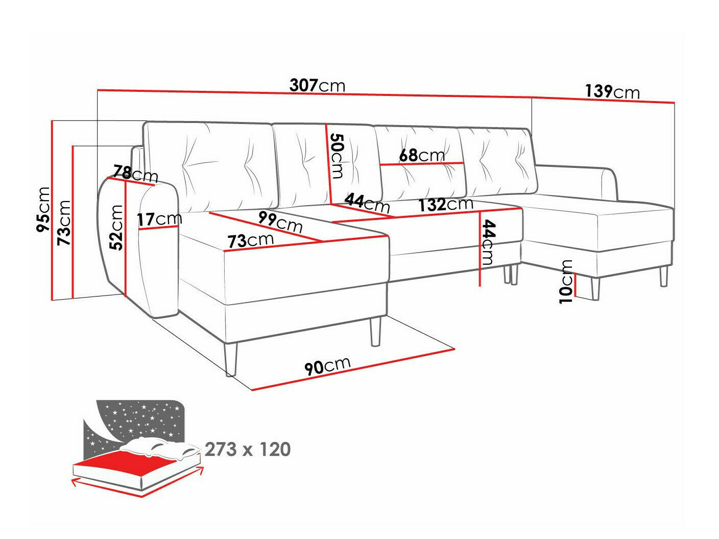 Hjørnesofa Memphis 110