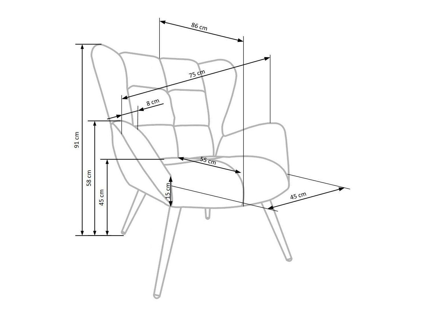 Lænestol Houston 1079