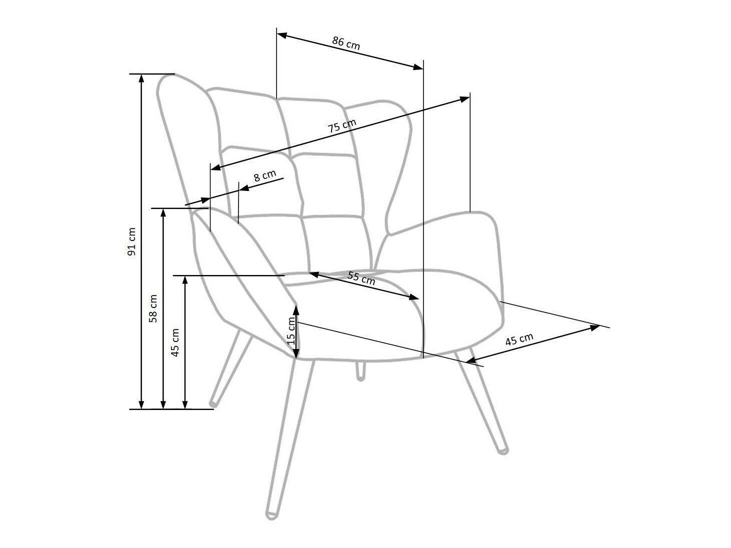 Lænestol Houston 1079