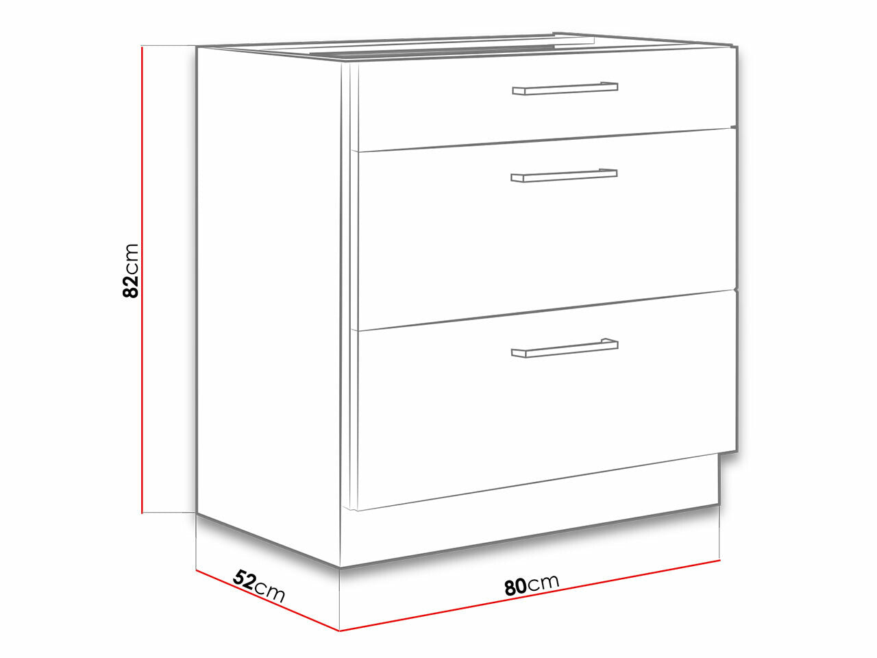 Modulskab med skuffer Wood Dark 103