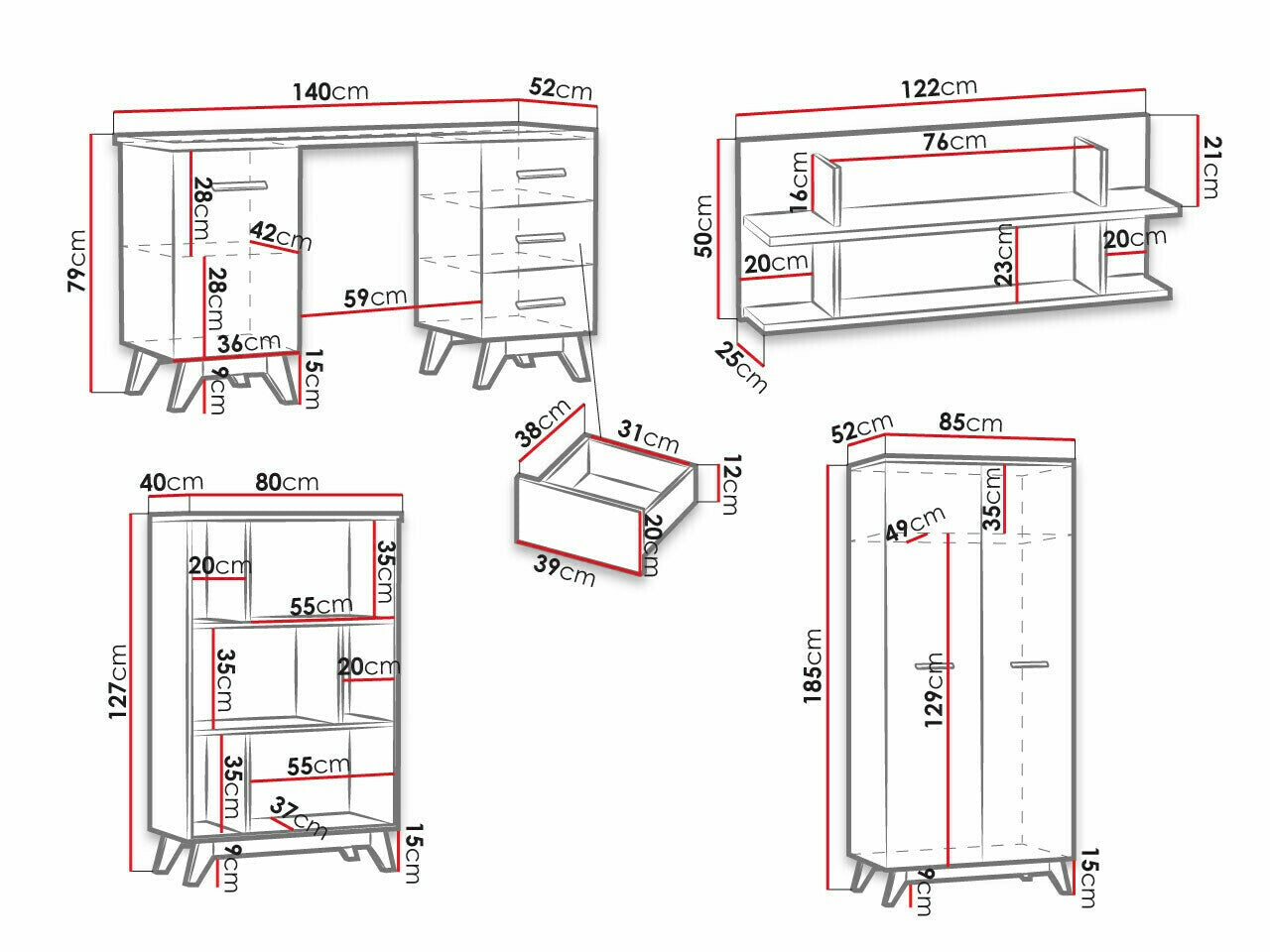 Møbelsæt Ogden E136