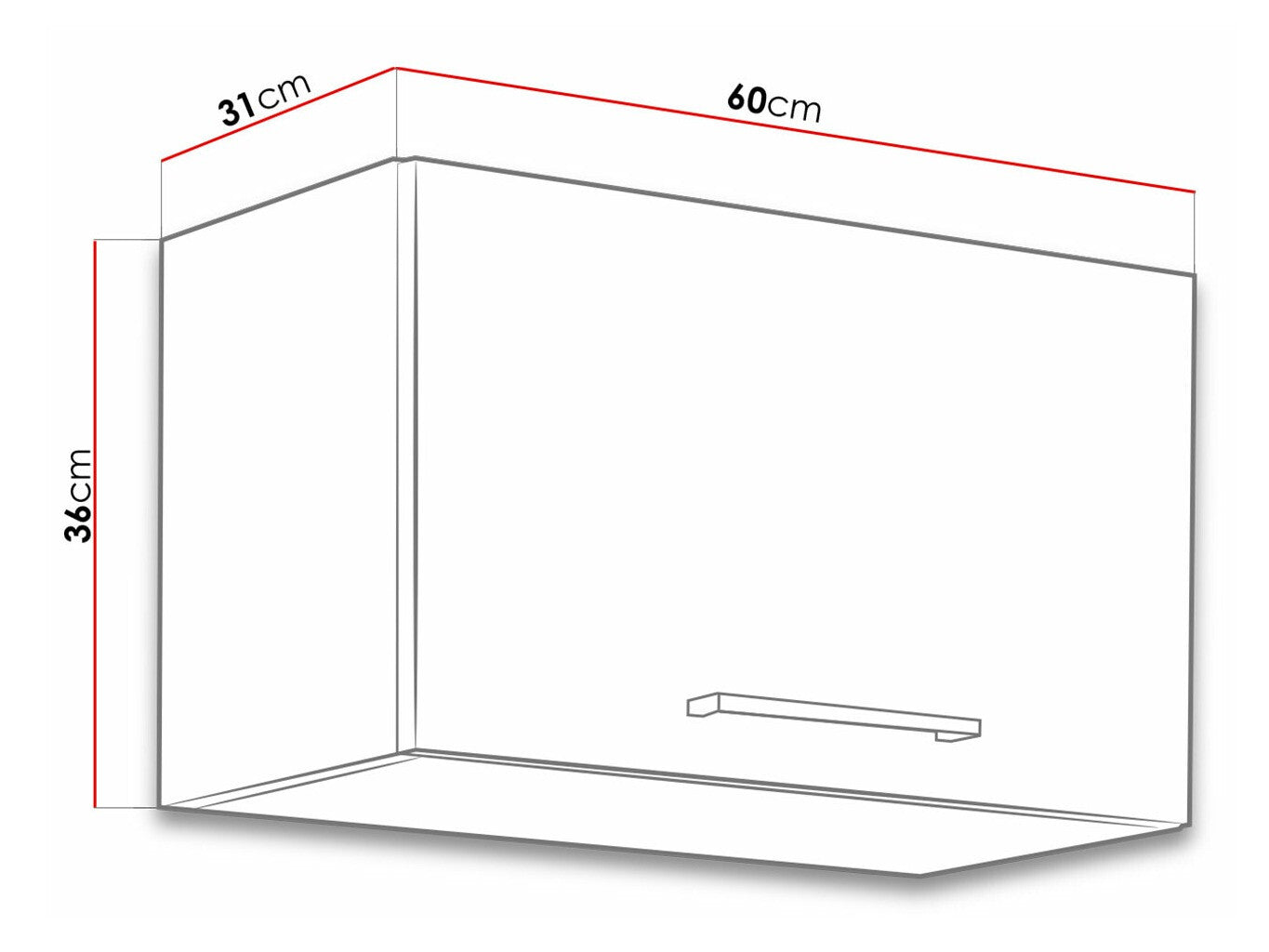 Modulært vægskab Wood Dark 109