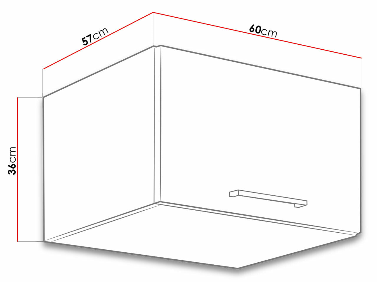 Modulært vægskab Wood Dark 110