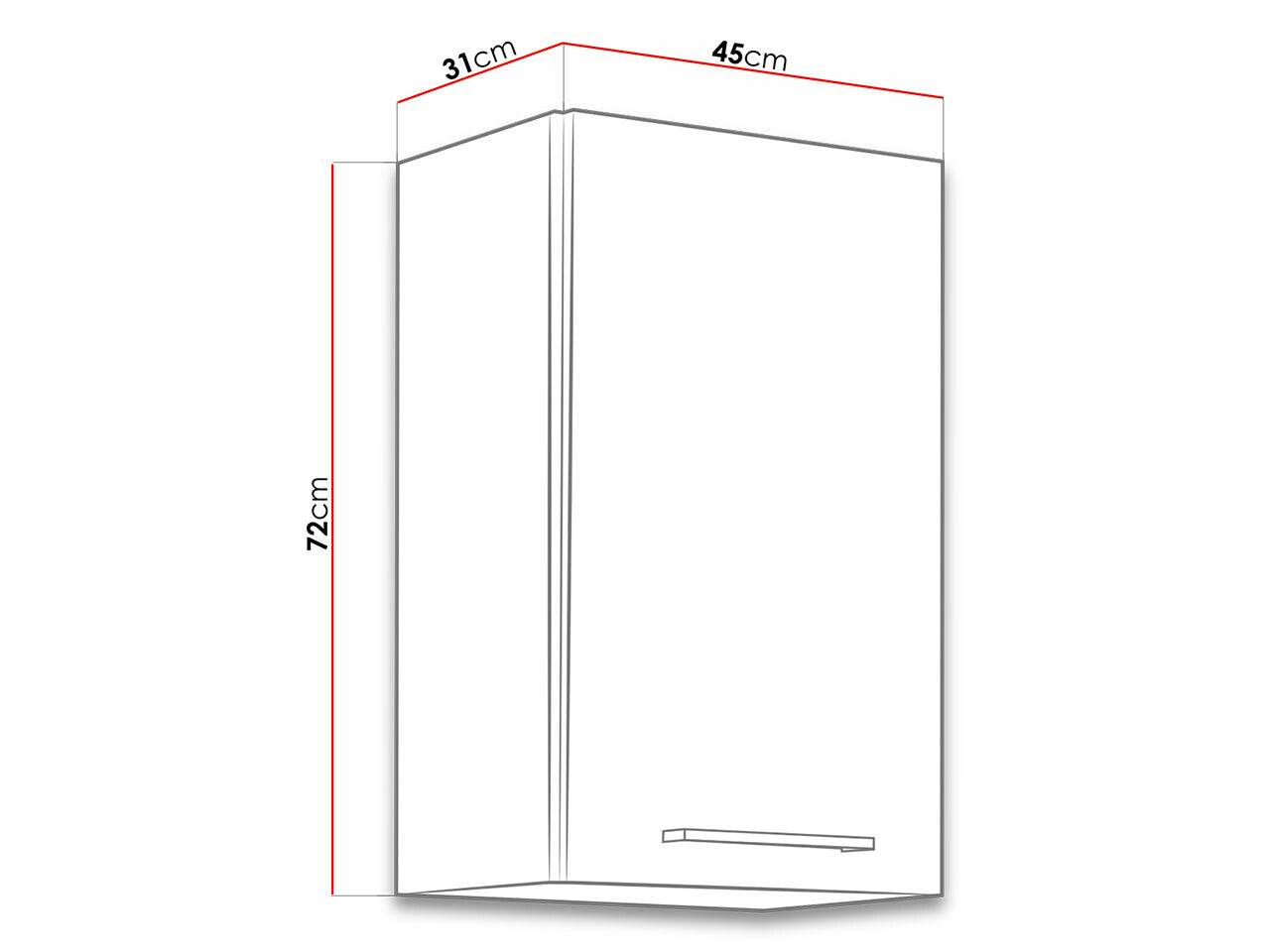 Modulært vægskab Wood Dark 112