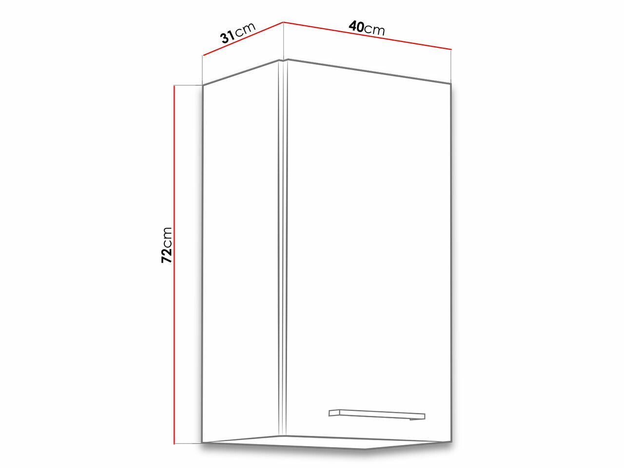 Modulært vægskab Wood Dark 113