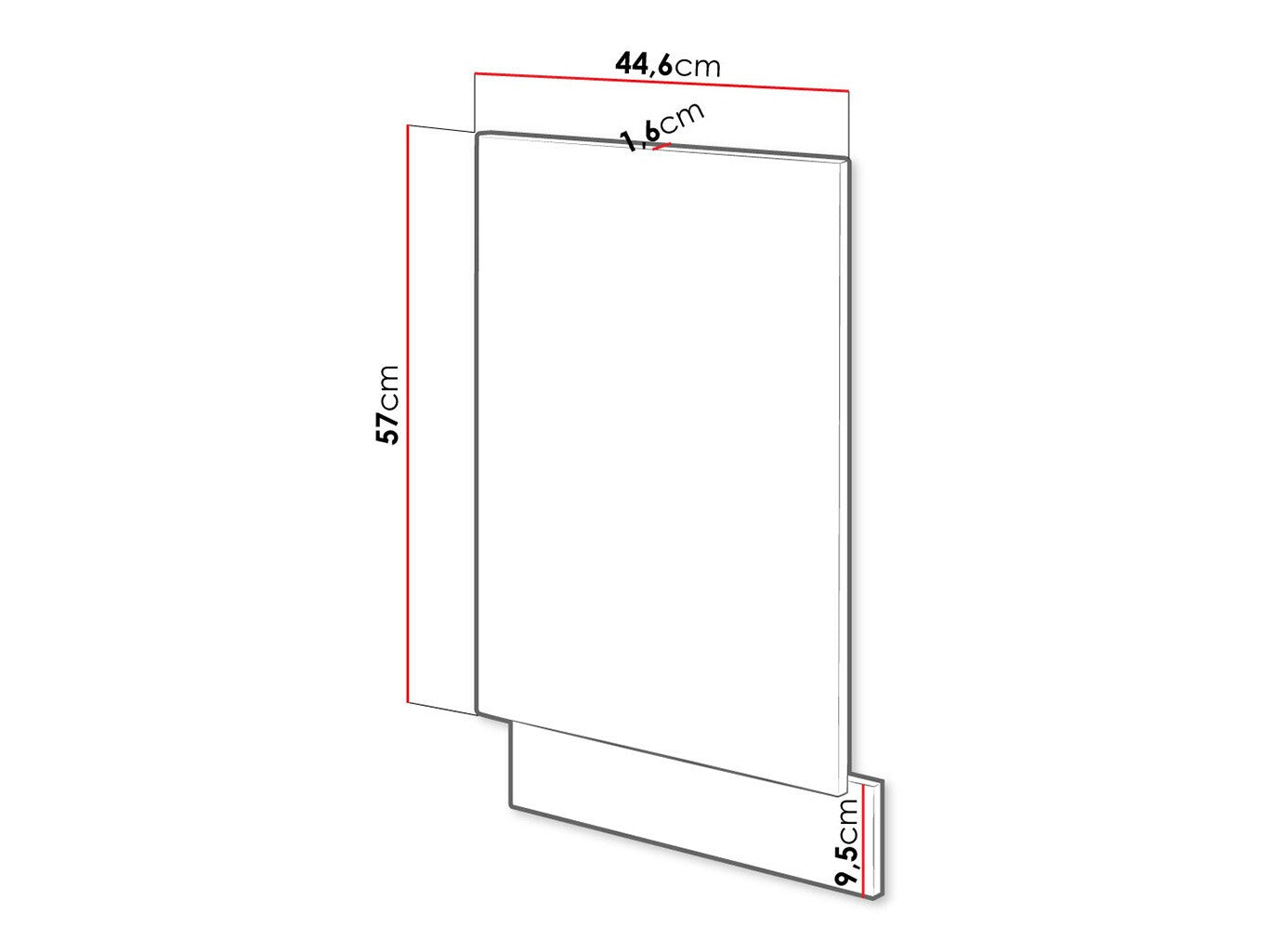 Dør til opvaskemaskine Wood Dark 117