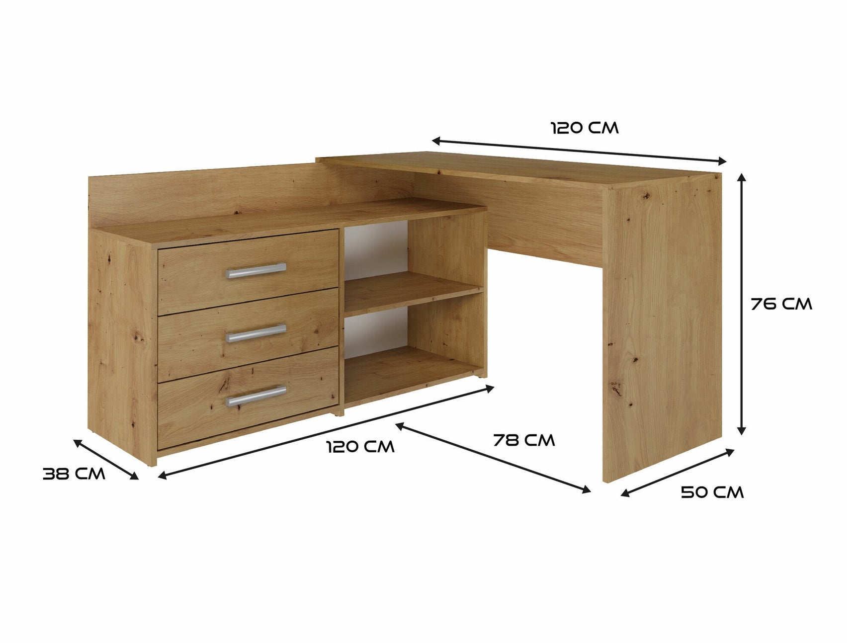 Hjørneskrivebord Mandeville 131