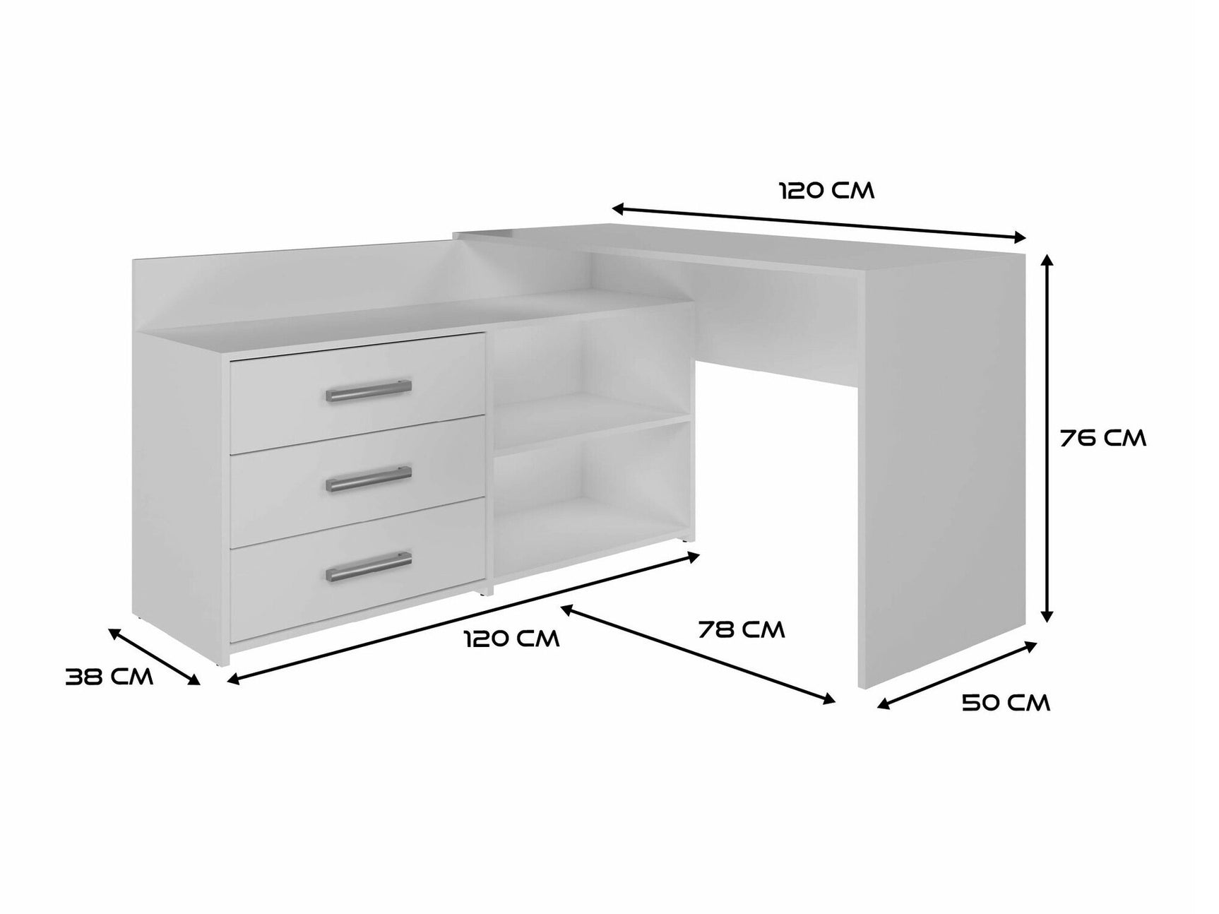Hjørneskrivebord Mandeville 131