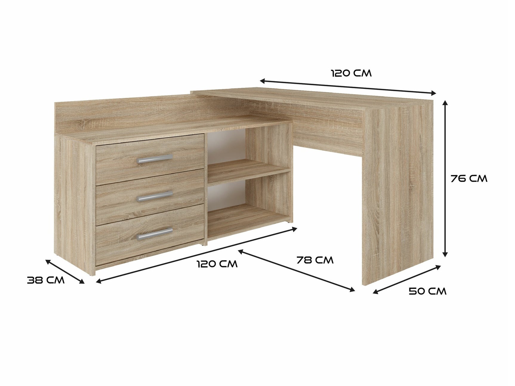 Hjørneskrivebord Mandeville 131