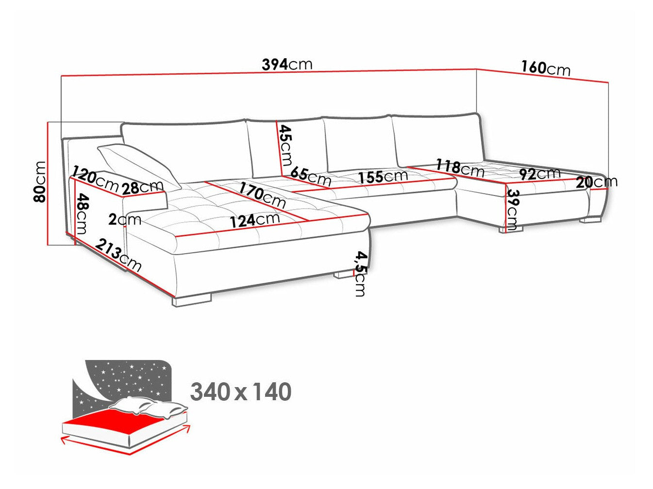 Hjørnesofa Comfivo 106