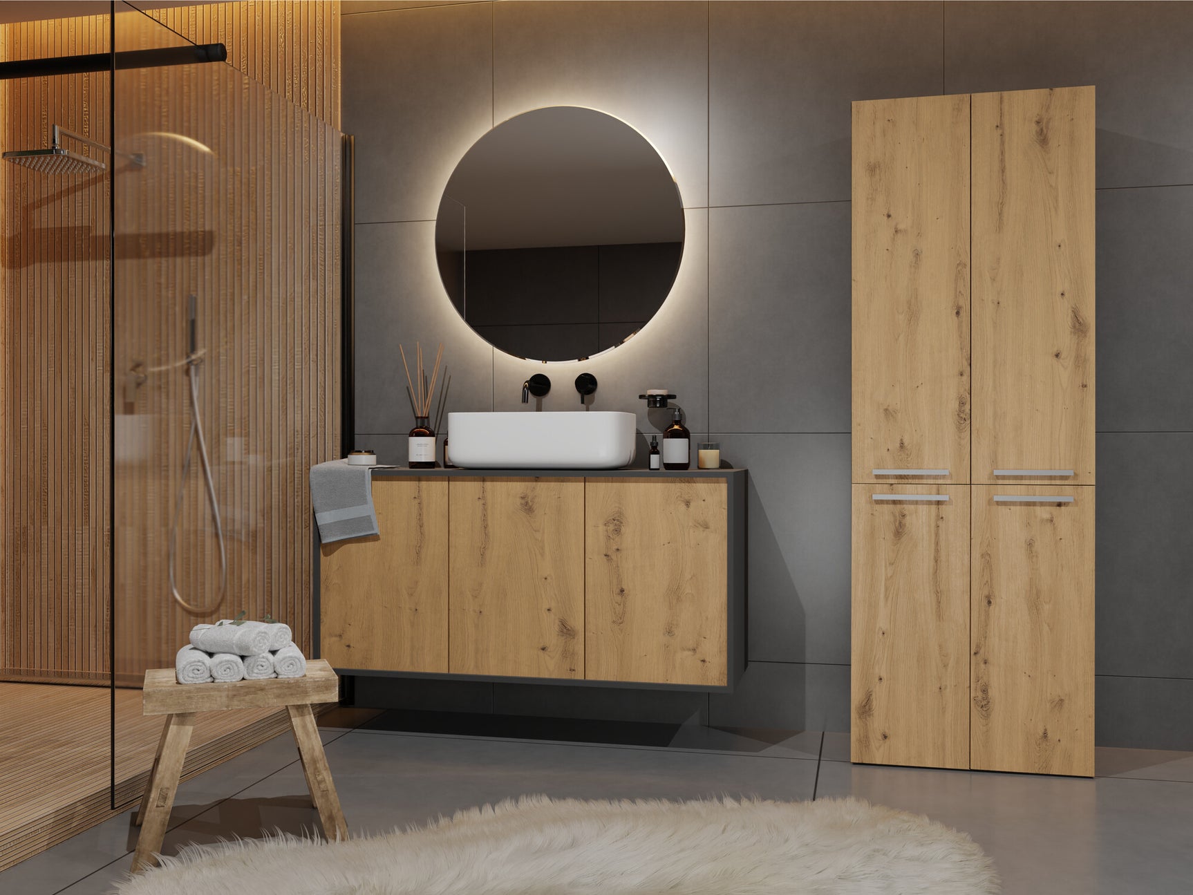 Stående badeværelsesskab Nolmaru 100