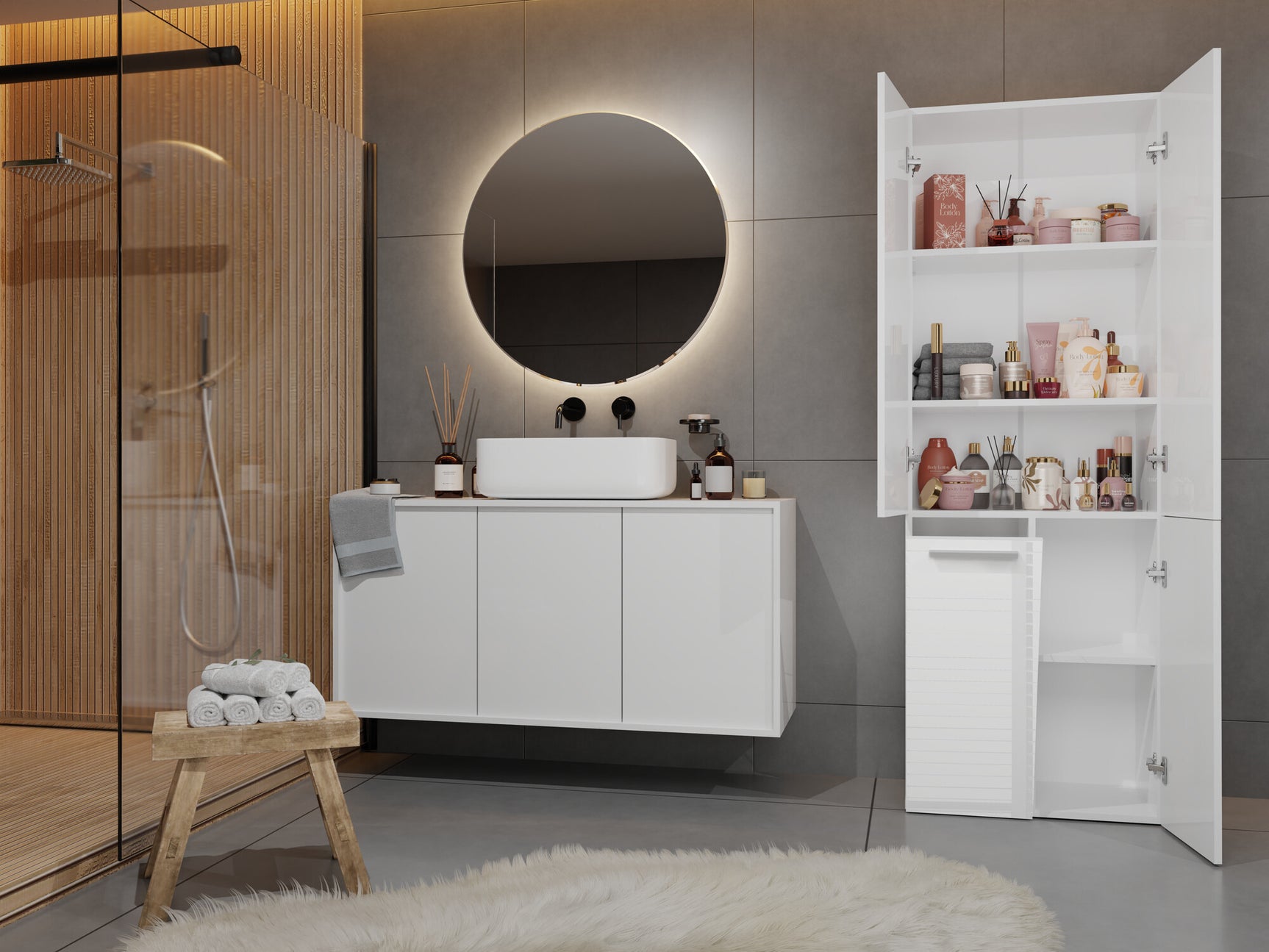 Stående badeværelsesskab Nolmaru 100