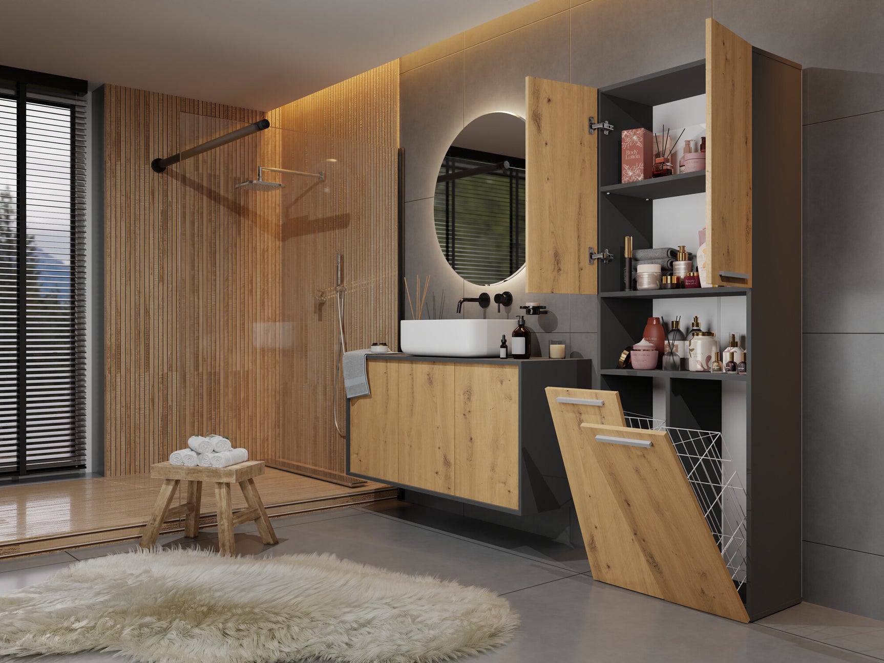 Stående badeværelsesskab Nolmaru 103