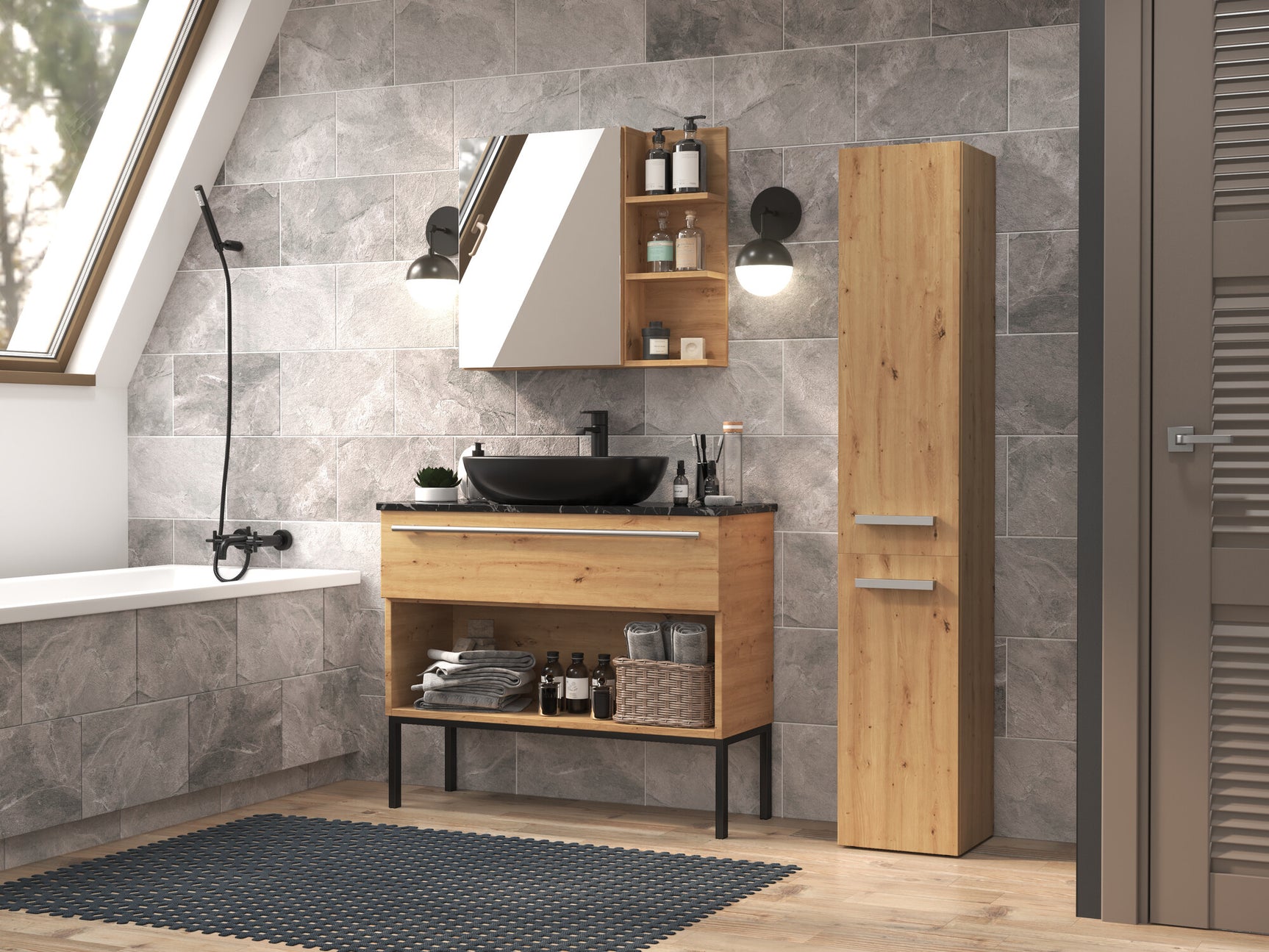 Stående badeværelsesskab Nolmaru 105