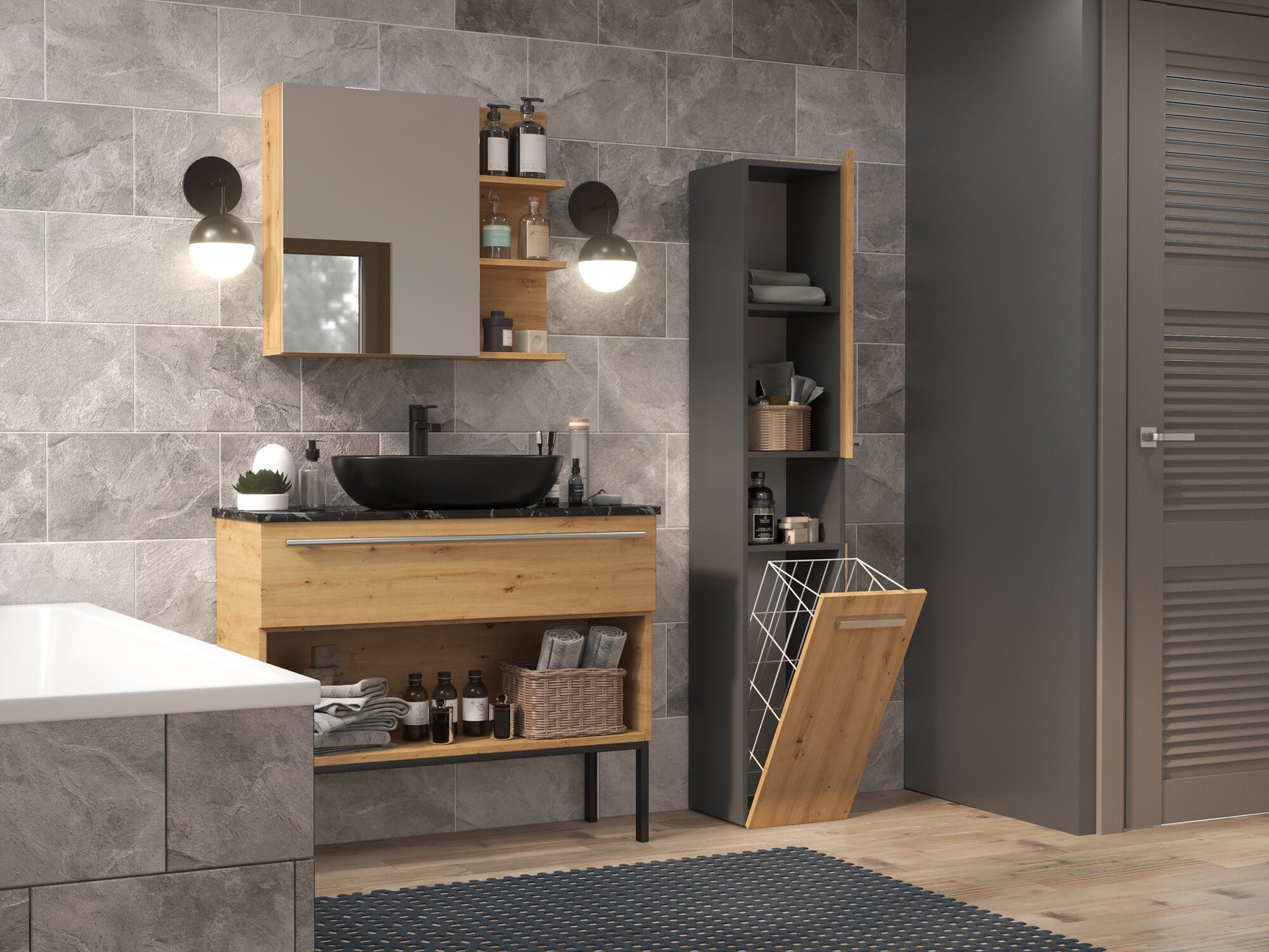 Stående badeværelsesskab Nolmaru 106