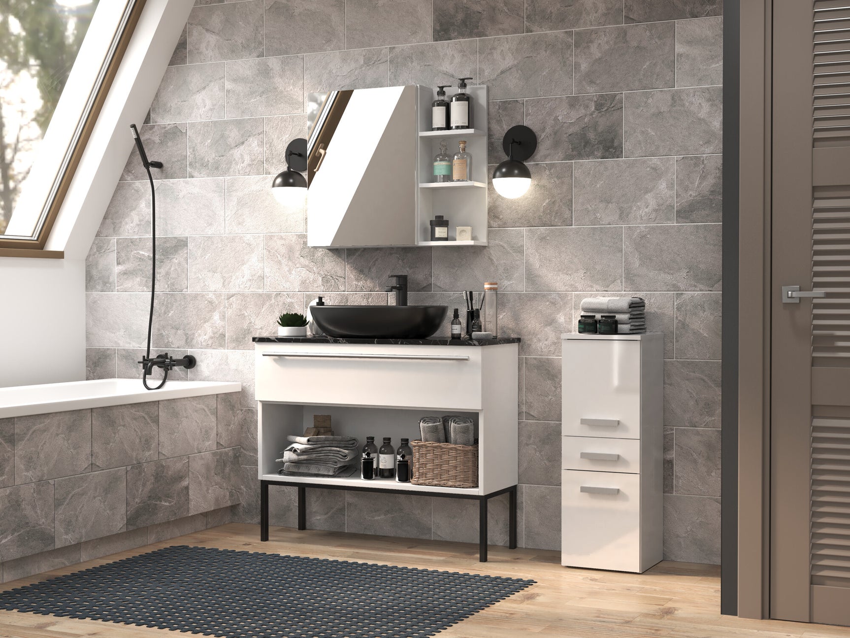 Stående badeværelsesskab Nolmaru 108