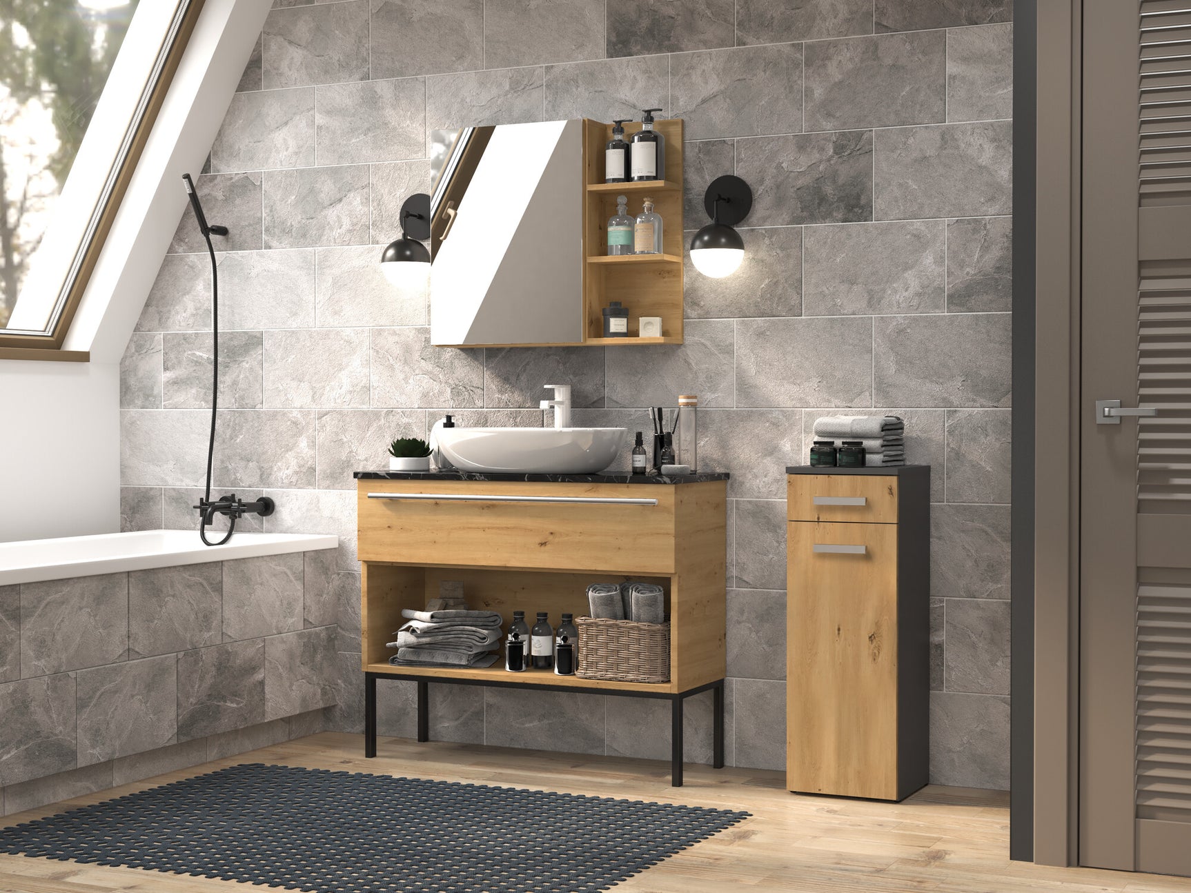 Stående badeværelsesskab Nolmaru 109