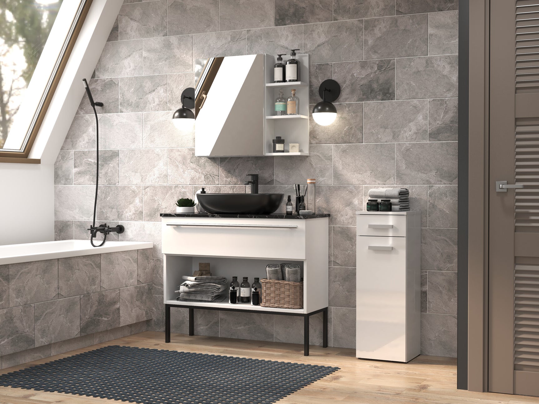 Stående badeværelsesskab Nolmaru 109