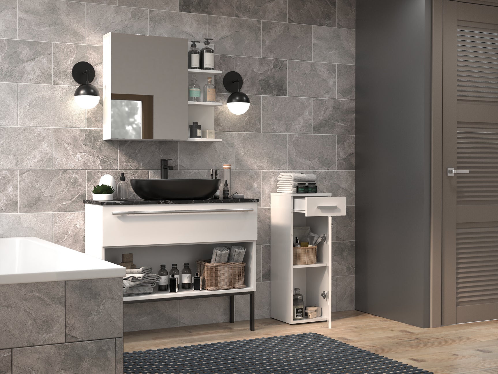 Stående badeværelsesskab Nolmaru 109