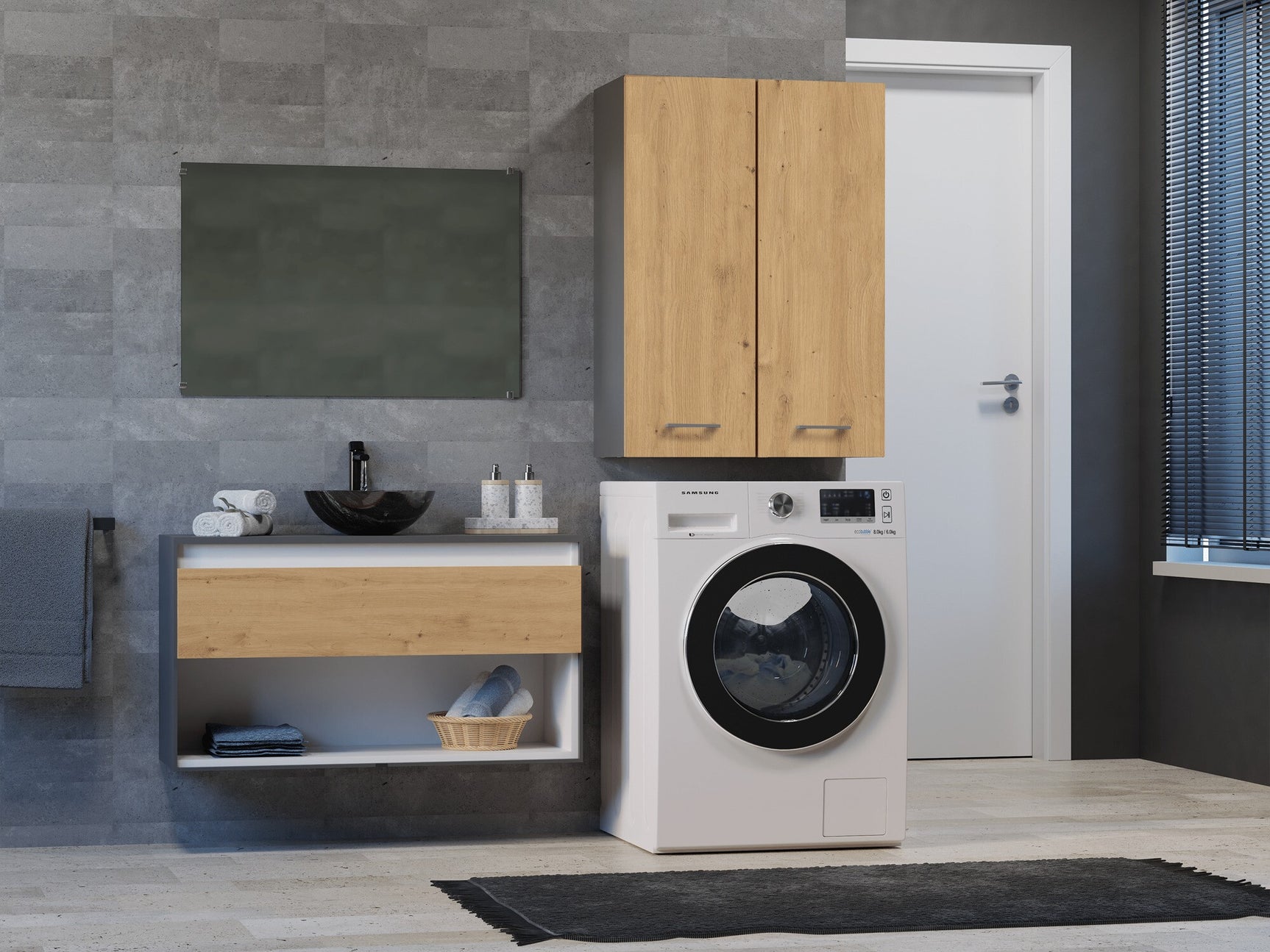 Vægmonteret badeværelsesskab Balelbo 105