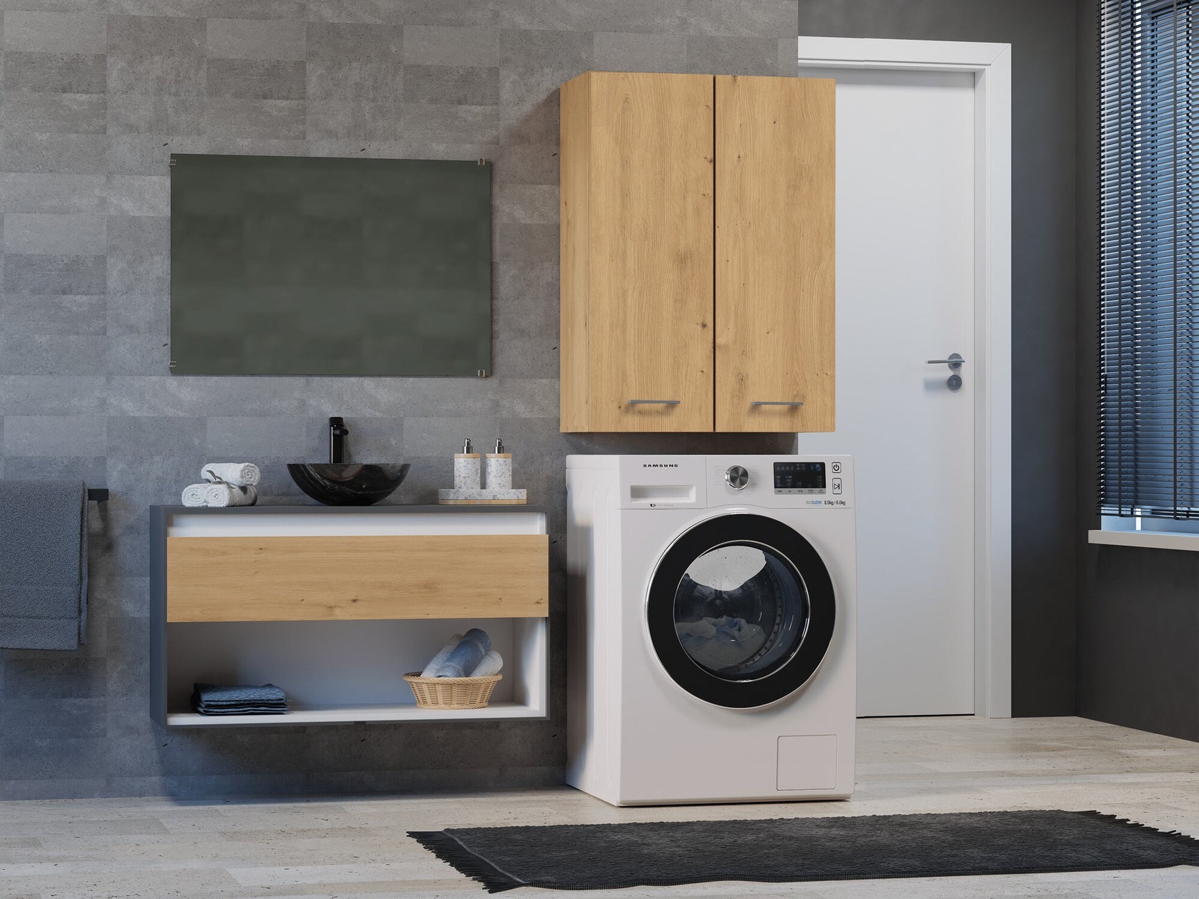 Vægmonteret badeværelsesskab Balelbo 105