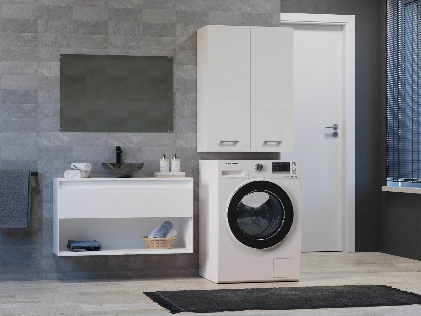 Vægmonteret badeværelsesskab Balelbo 105