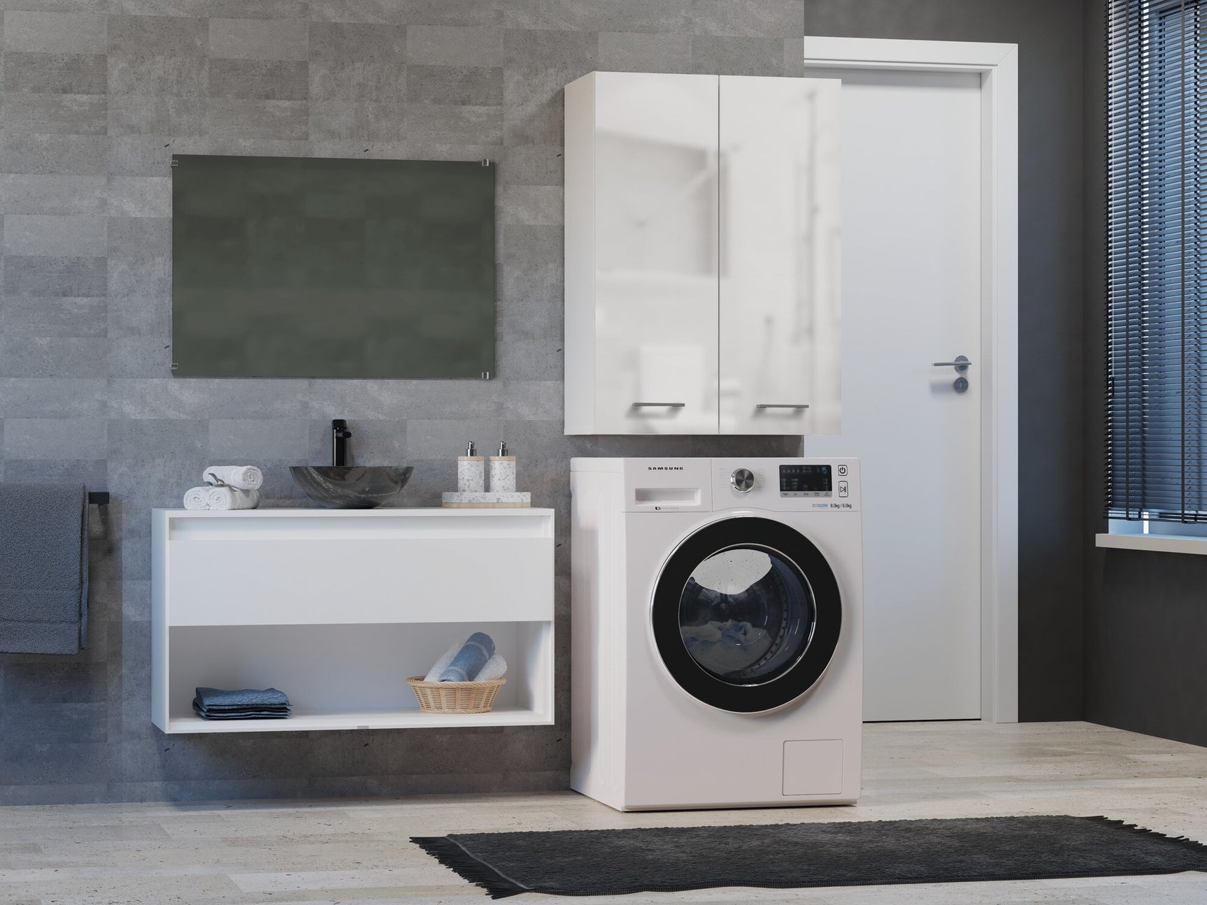 Vægmonteret badeværelsesskab Balelbo 105