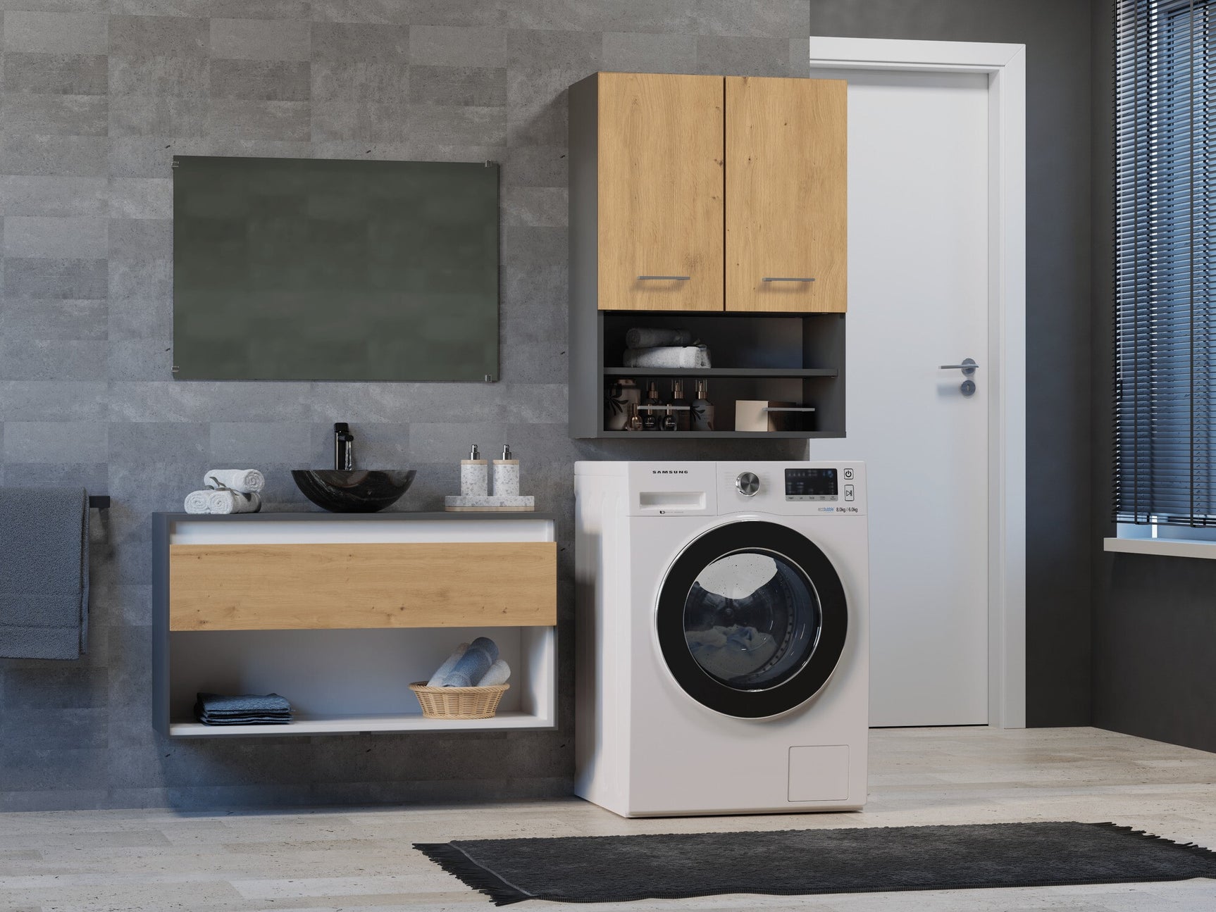 Vægmonteret badeværelsesskab Balelbo 106