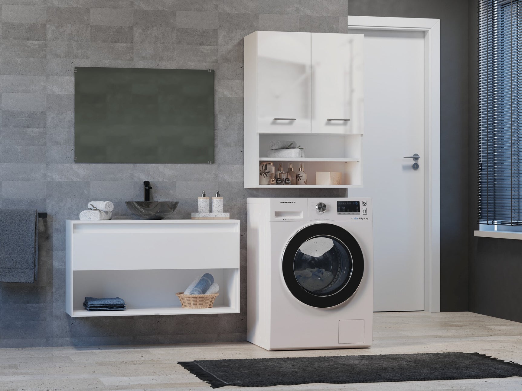 Vægmonteret badeværelsesskab Balelbo 106