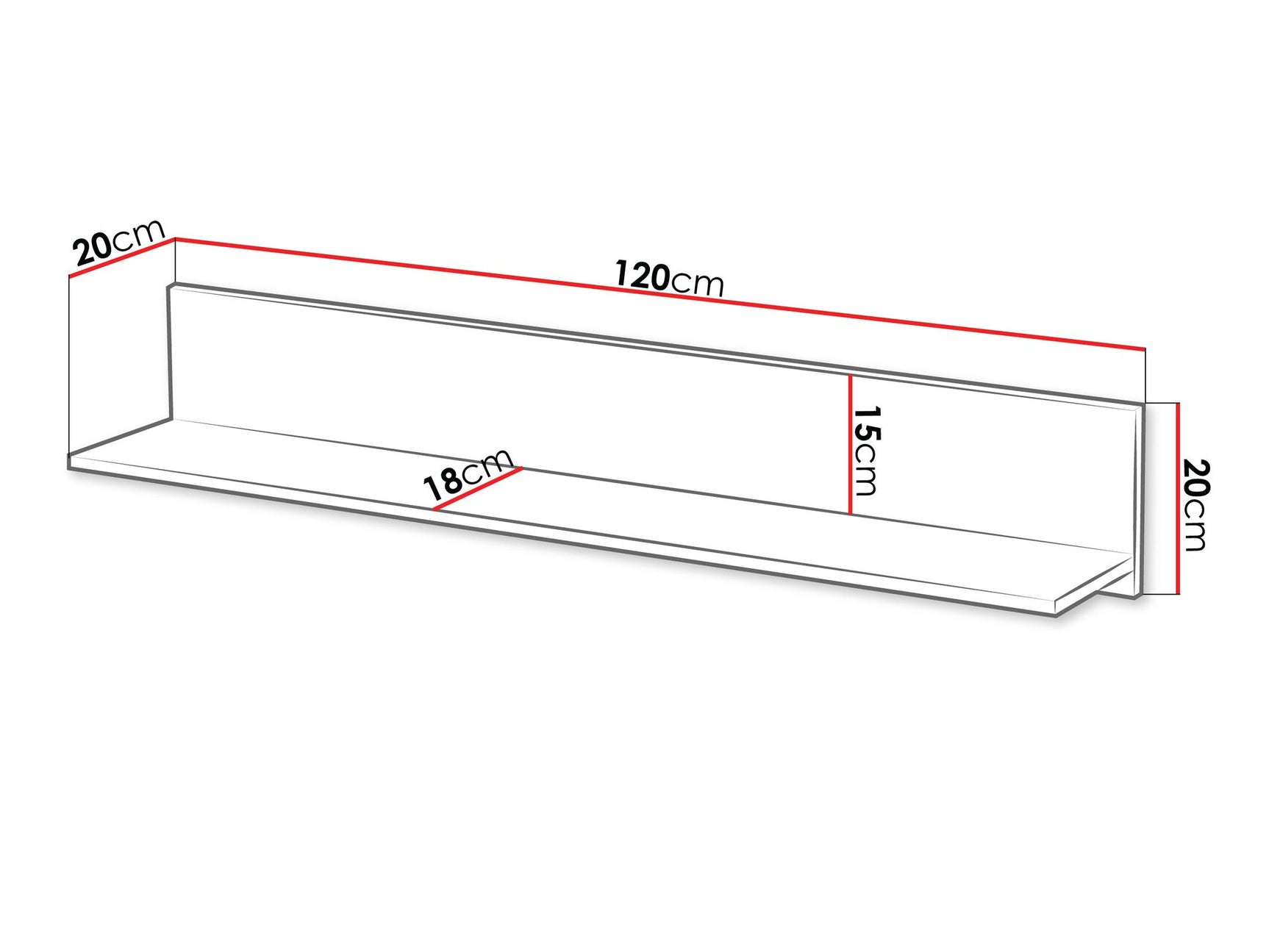 Wall shelf Charlotte S107