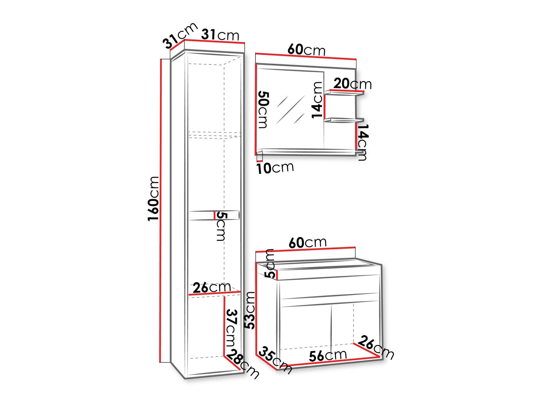 Bathroom set Sarasota 168