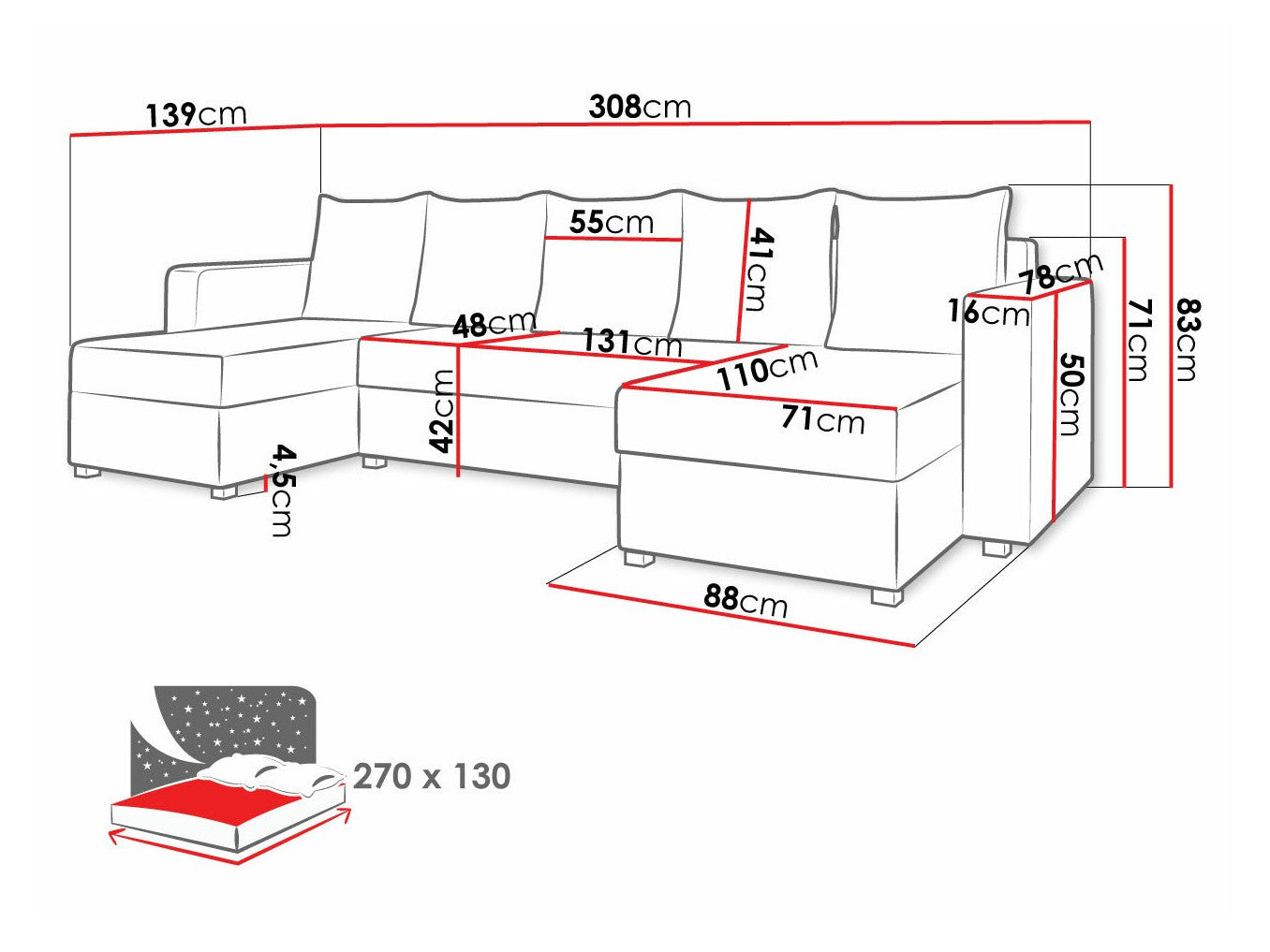 Hjørnesofa Memphis 121