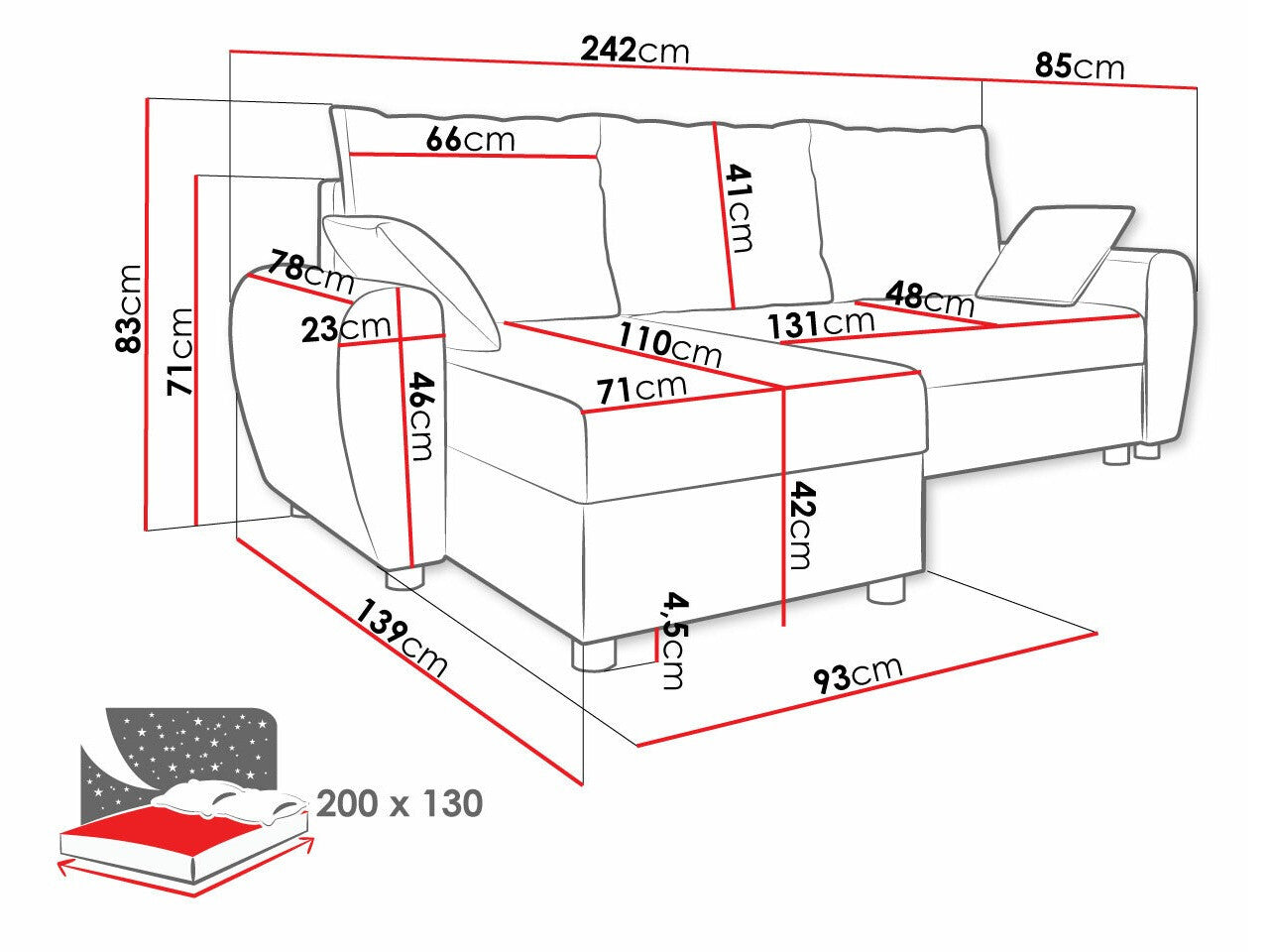 Hjørnesofa Memphis 123