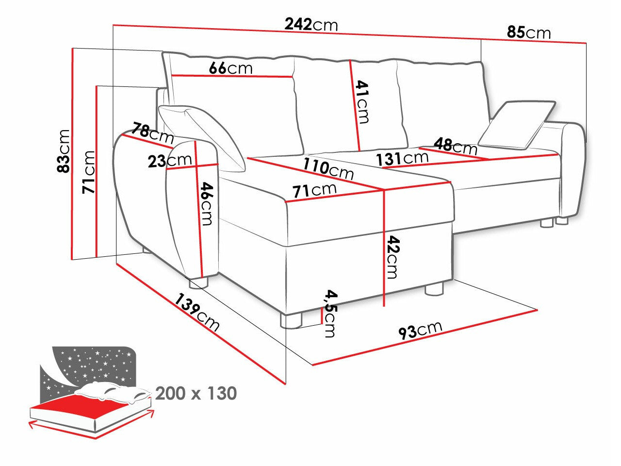 Hjørnesofa Memphis 123