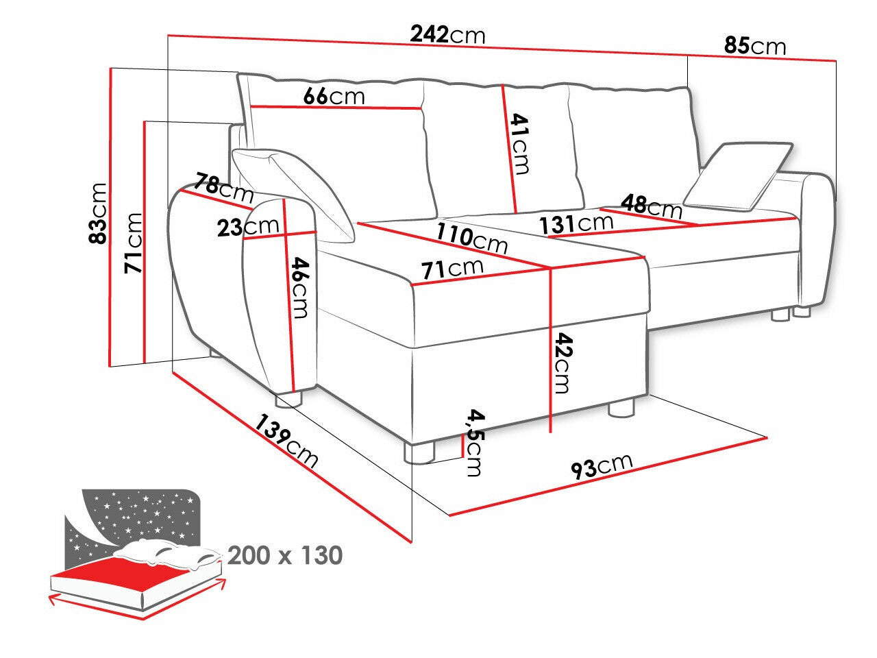 Hjørnesofa Memphis 123