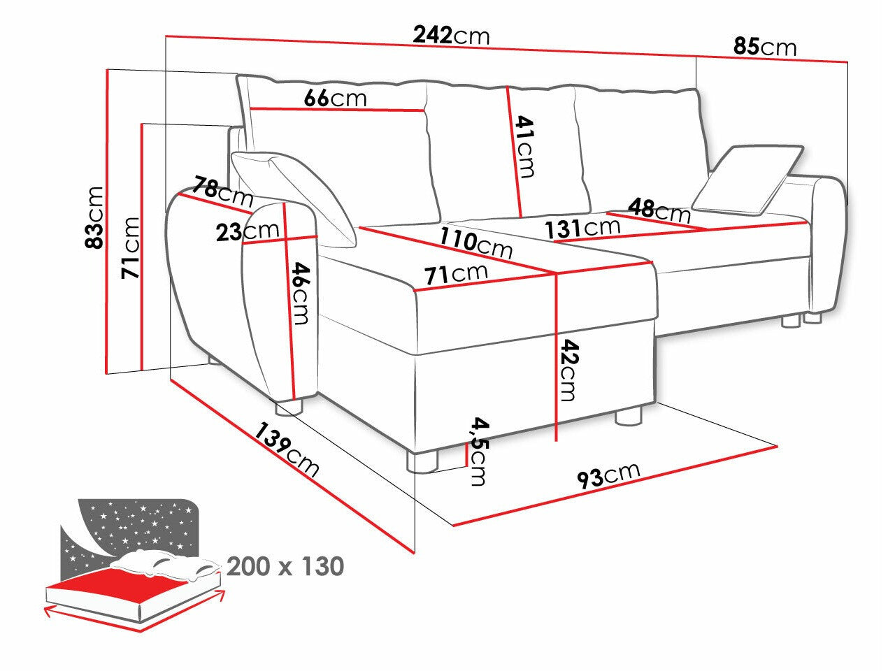 Hjørnesofa Memphis 123