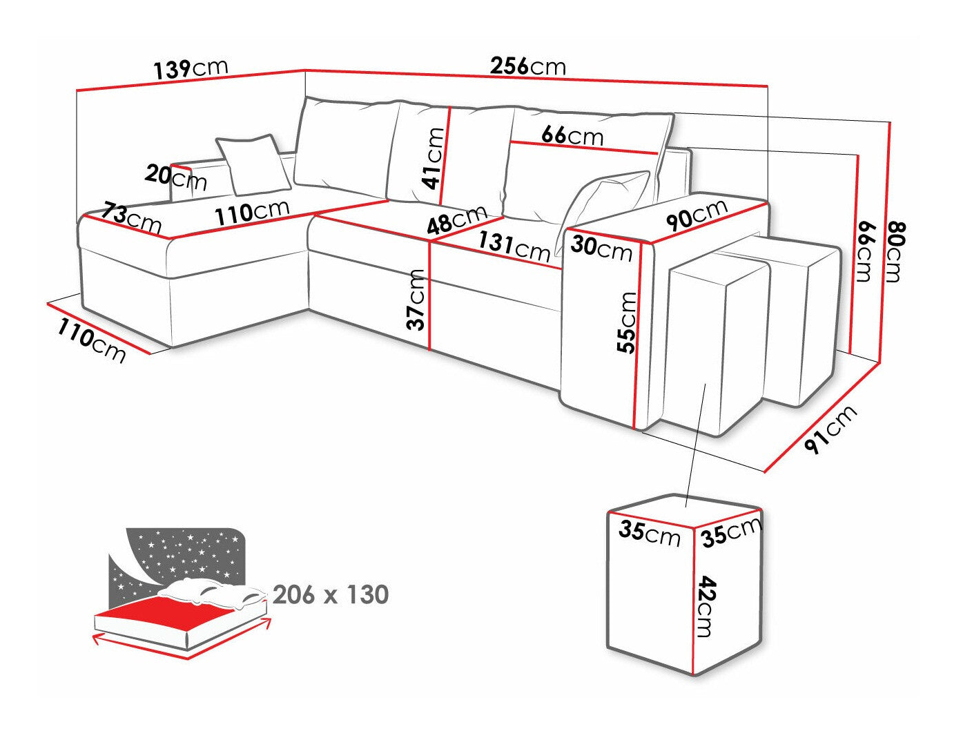 Hjørnesofa Memphis 138