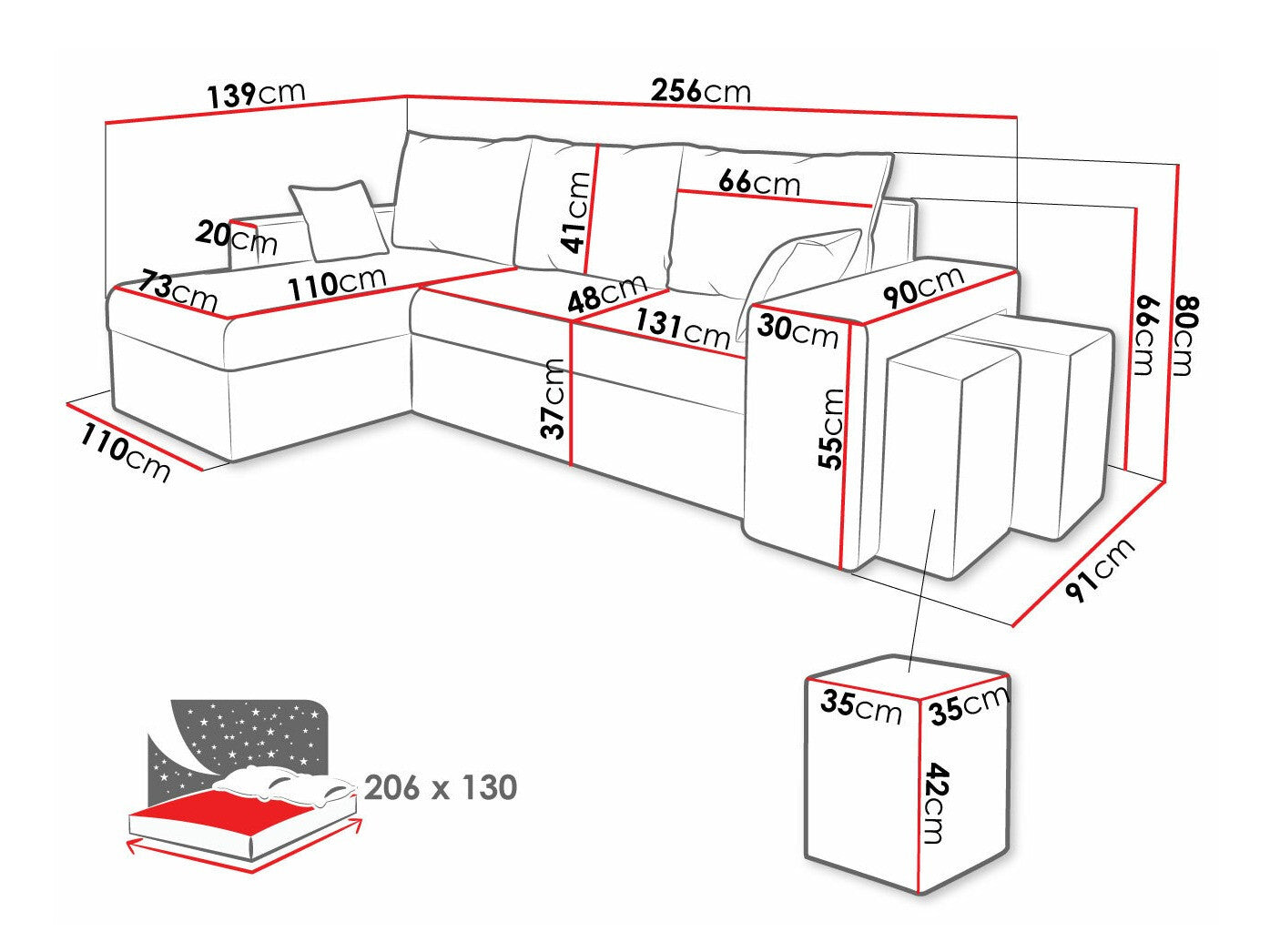 Hjørnesofa Memphis 138