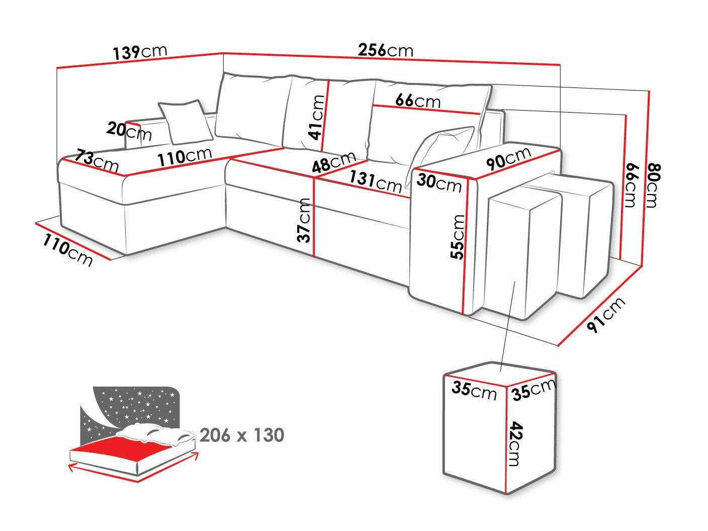 Hjørnesofa Memphis 138