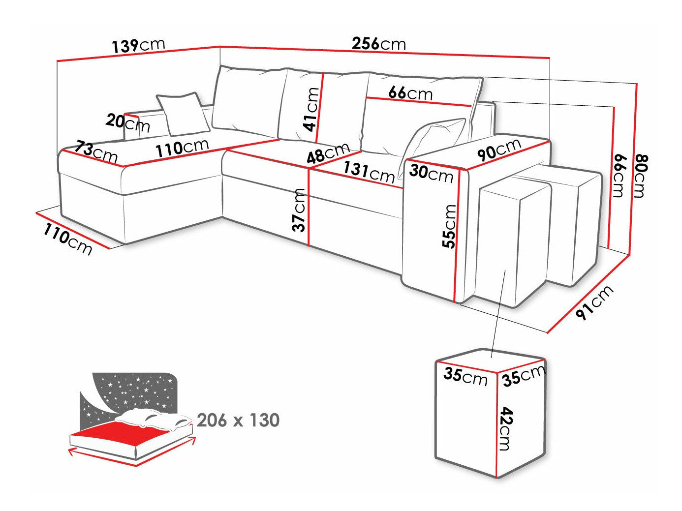 Hjørnesofa Memphis 138