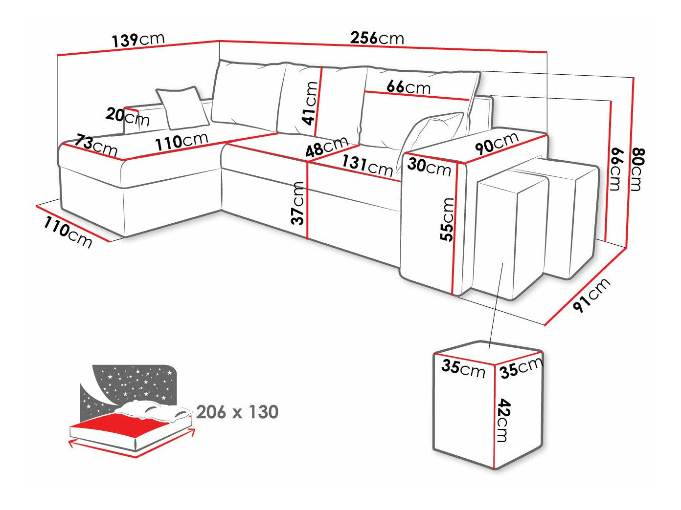 Hjørnesofa Memphis 138